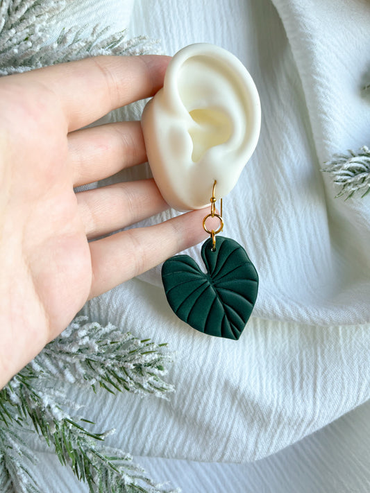 Philodendron Leaf Earrings