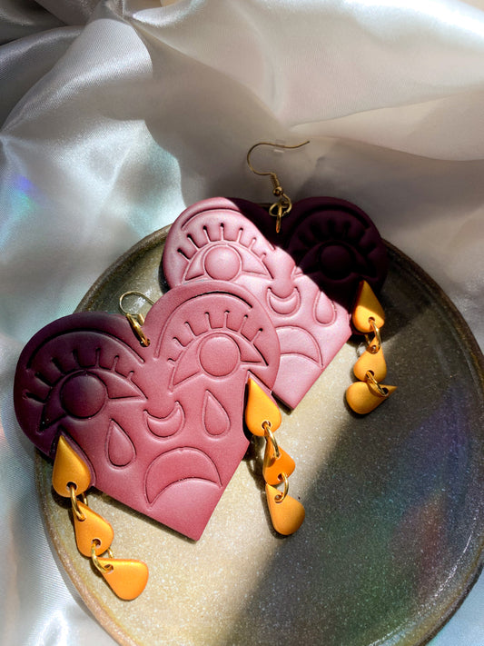 Crying Hearts Oxblood + Golden Tears