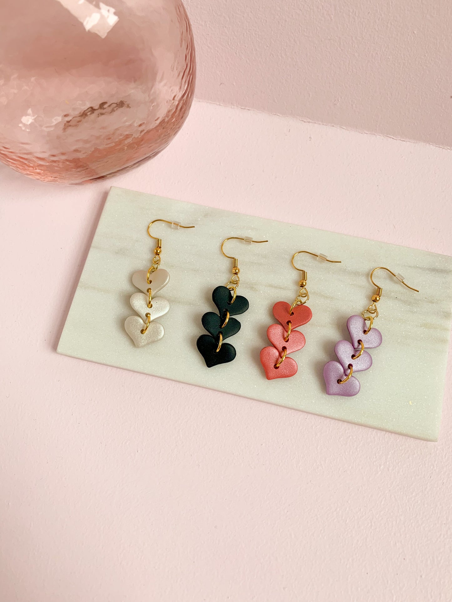 Heart Dangles - 4 Colors