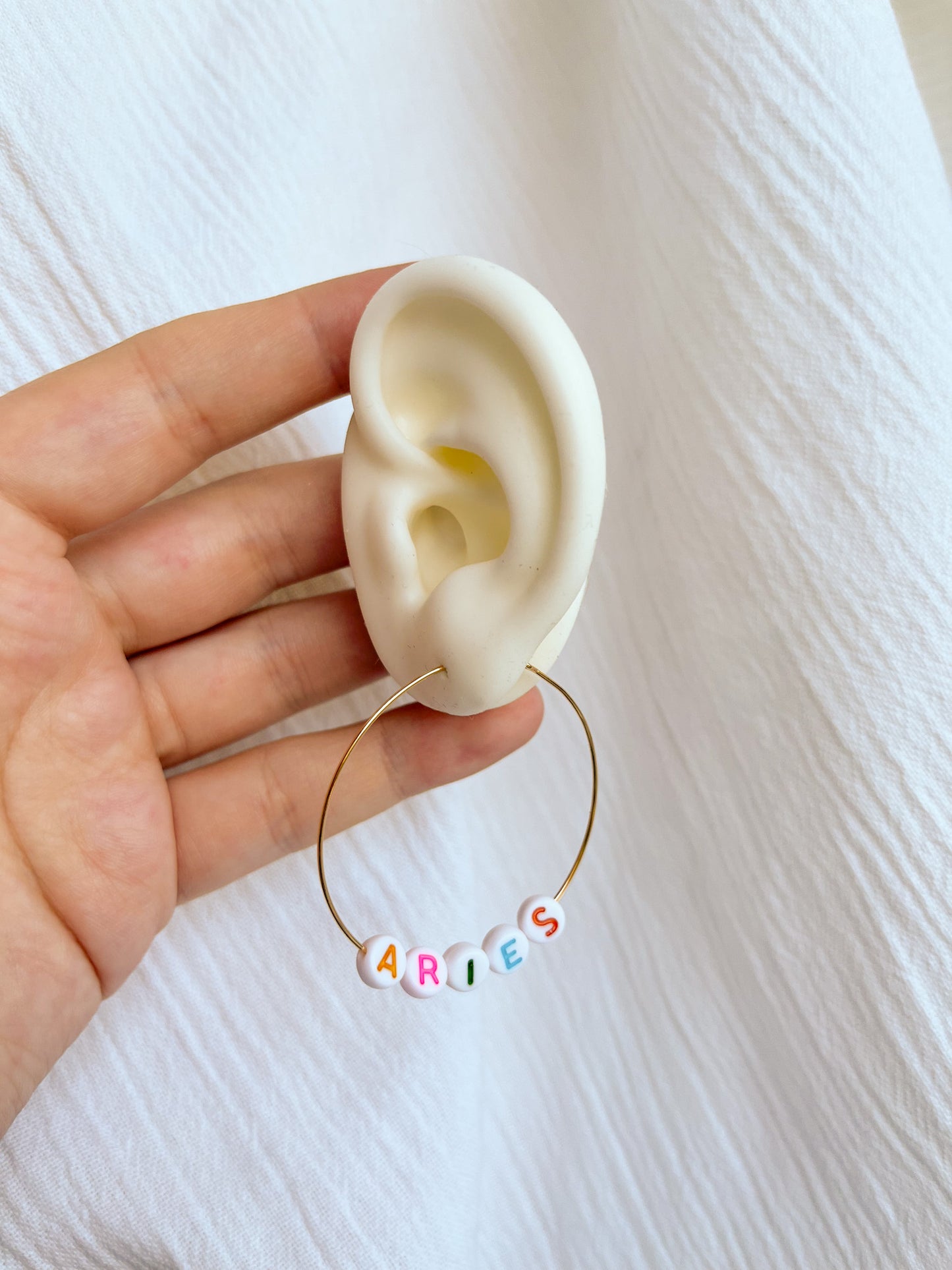 Beaded Astrology Hoops
