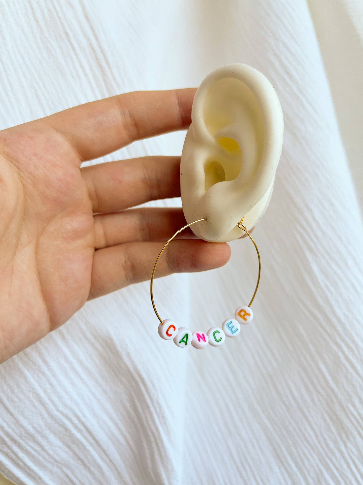 Beaded Astrology Hoops