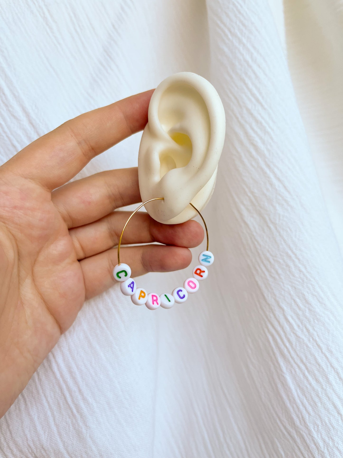 Beaded Astrology Hoops