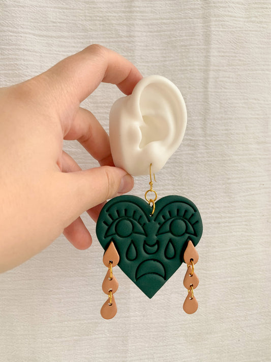 Crying Hearts Pine + Rose Gold Tears