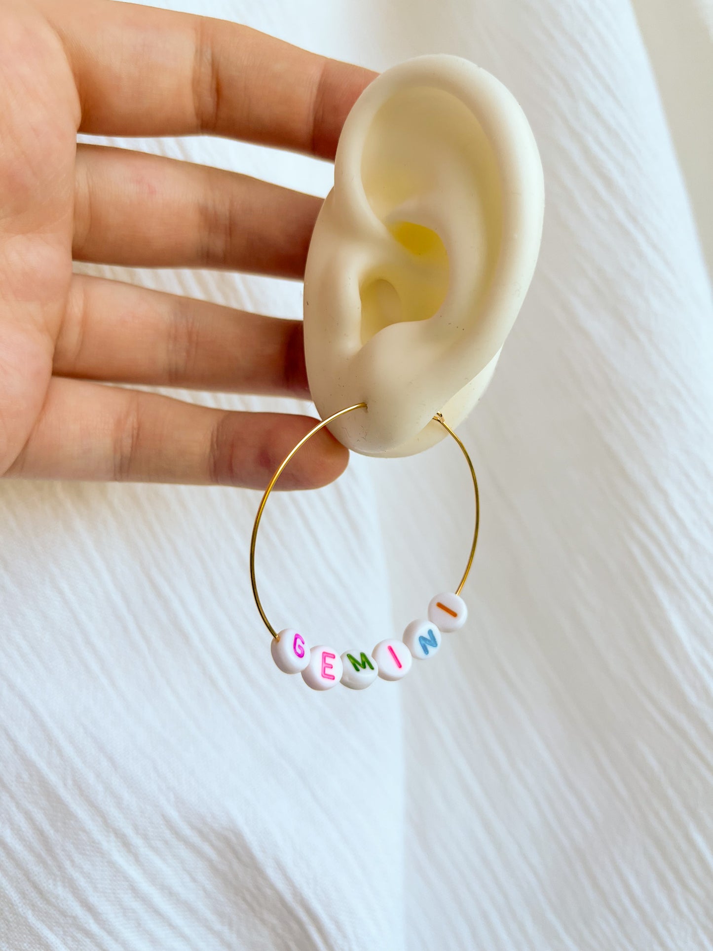 Beaded Astrology Hoops