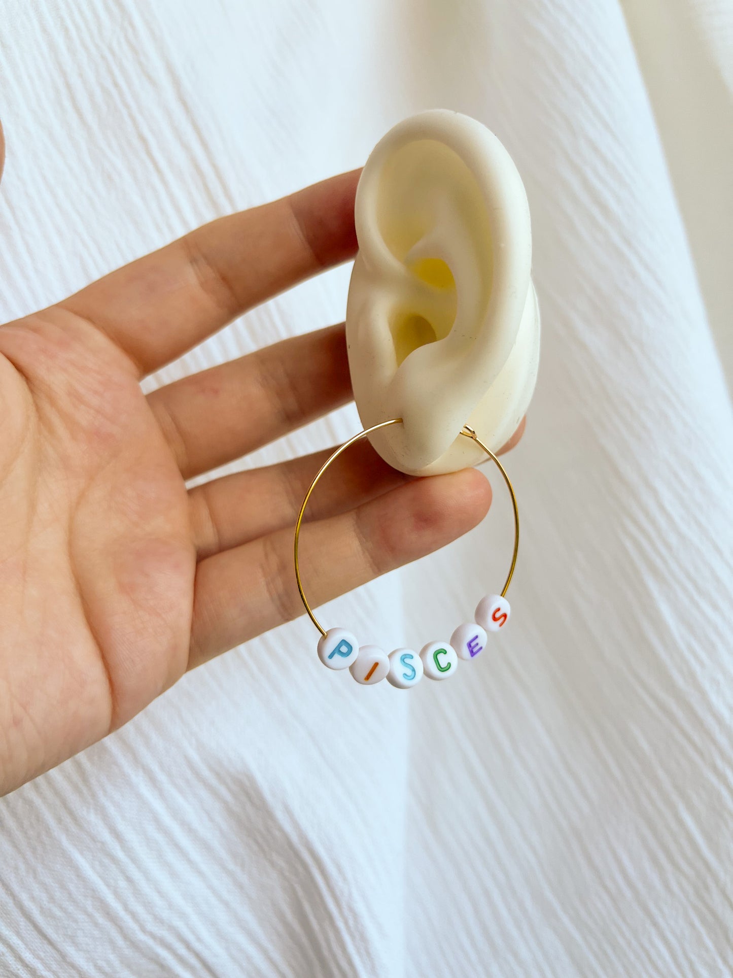 Beaded Astrology Hoops