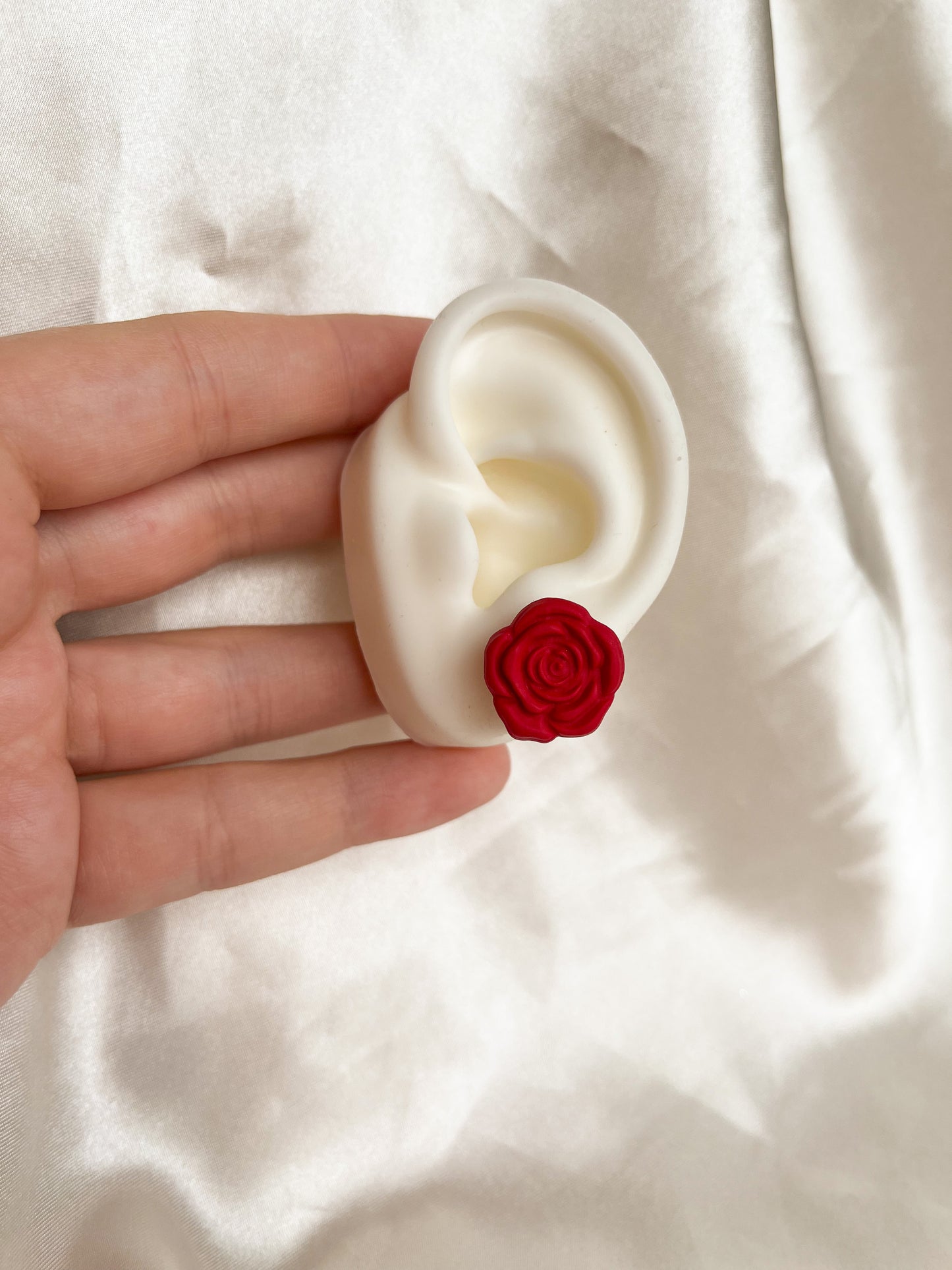 Red Rose Studs