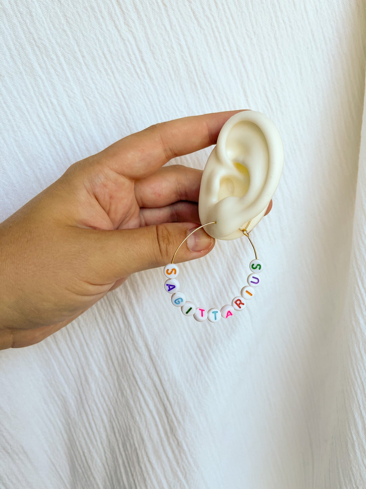 Beaded Astrology Hoops