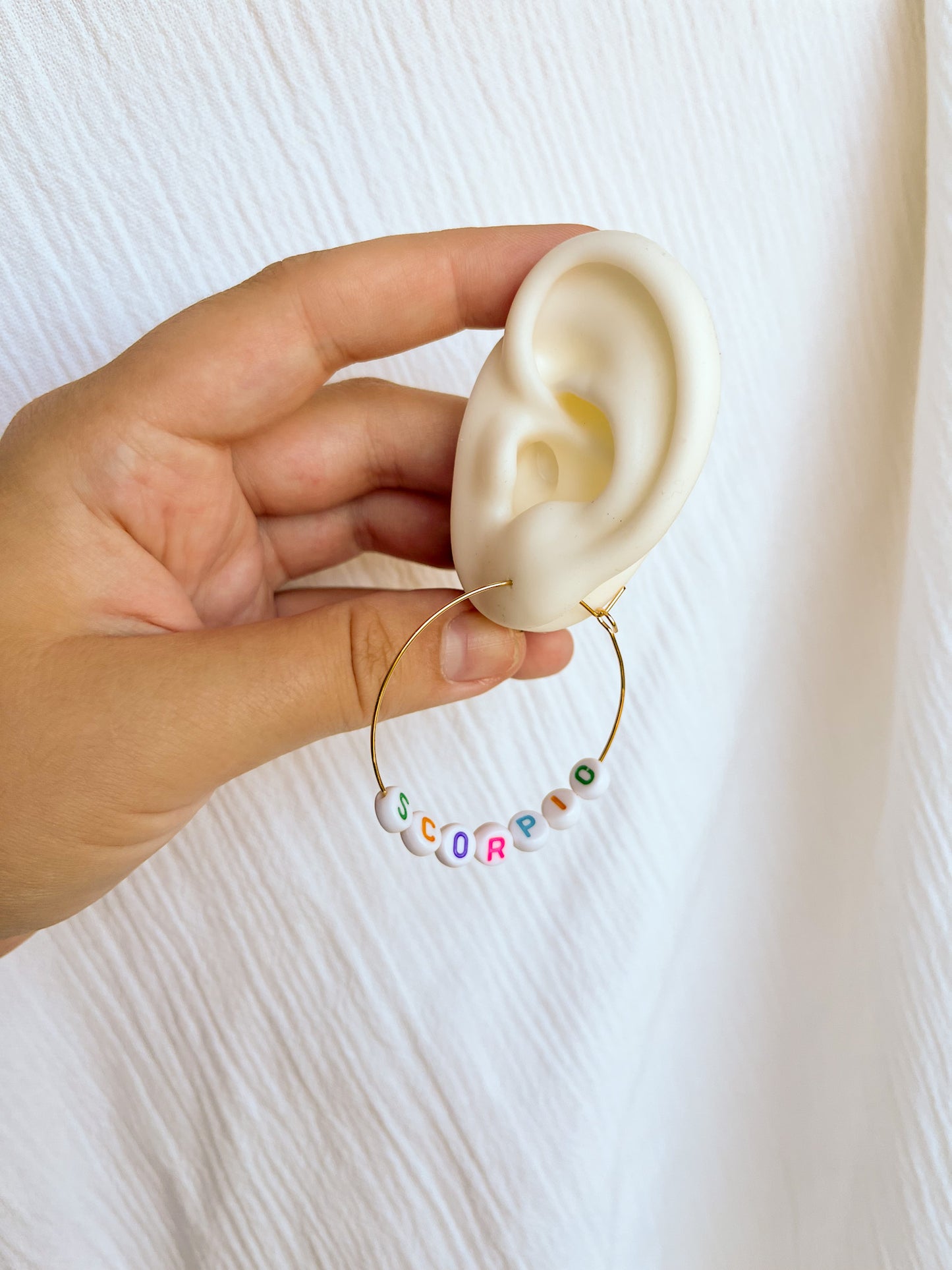 Beaded Astrology Hoops