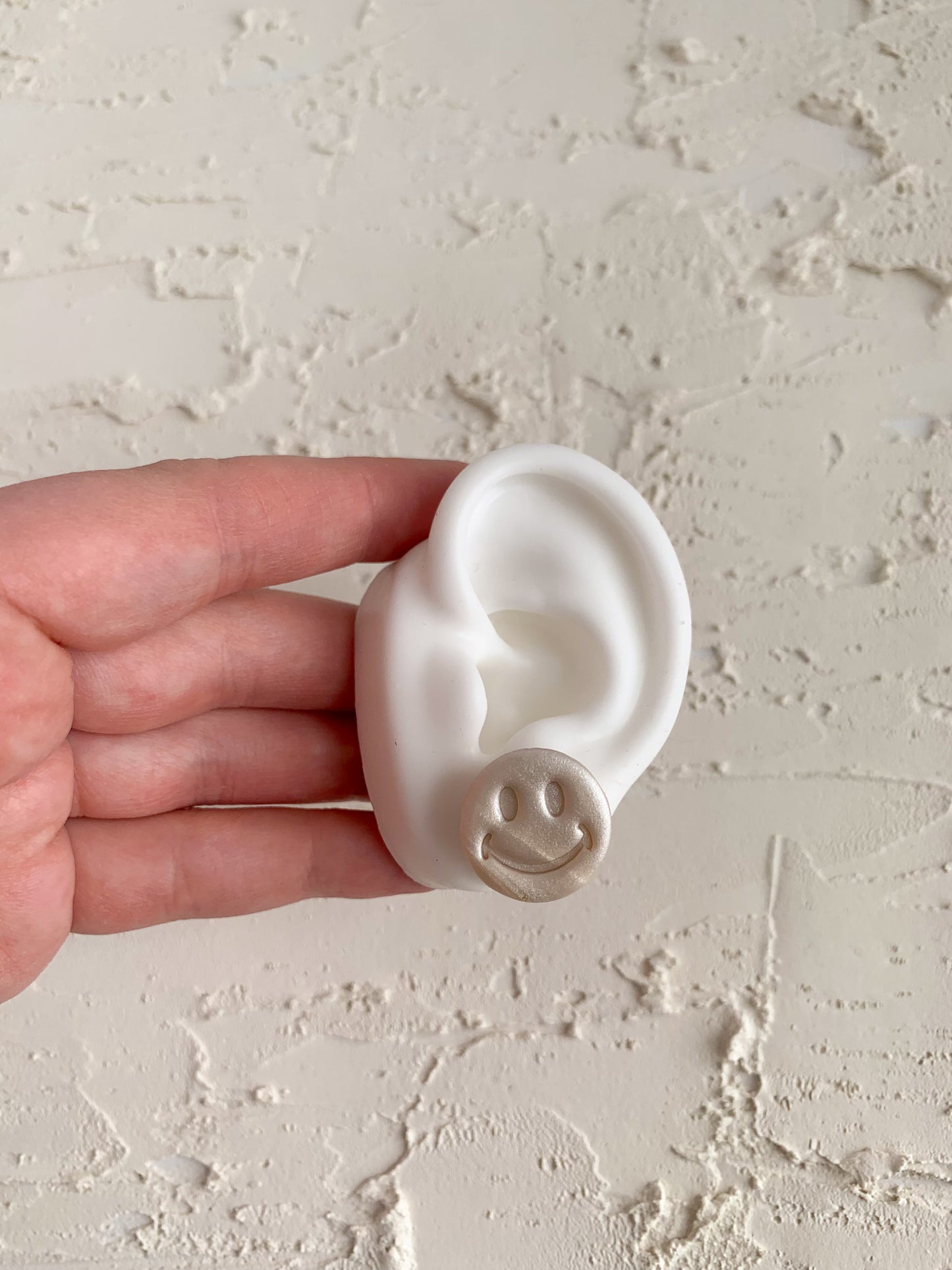 Smiley Face Pearly Studs - 3 Sizes