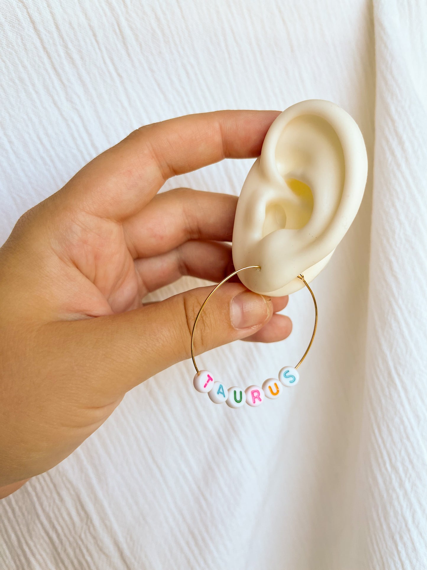 Beaded Astrology Hoops