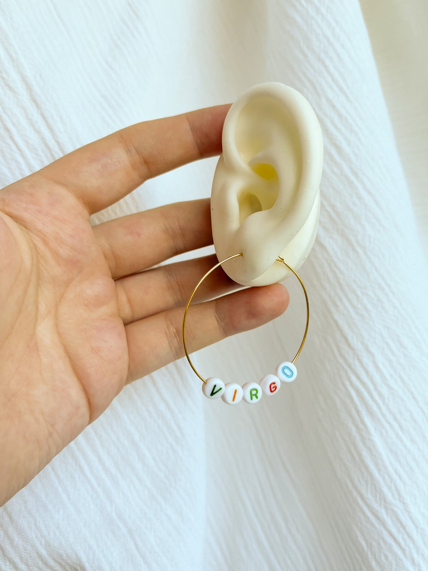 Beaded Astrology Hoops