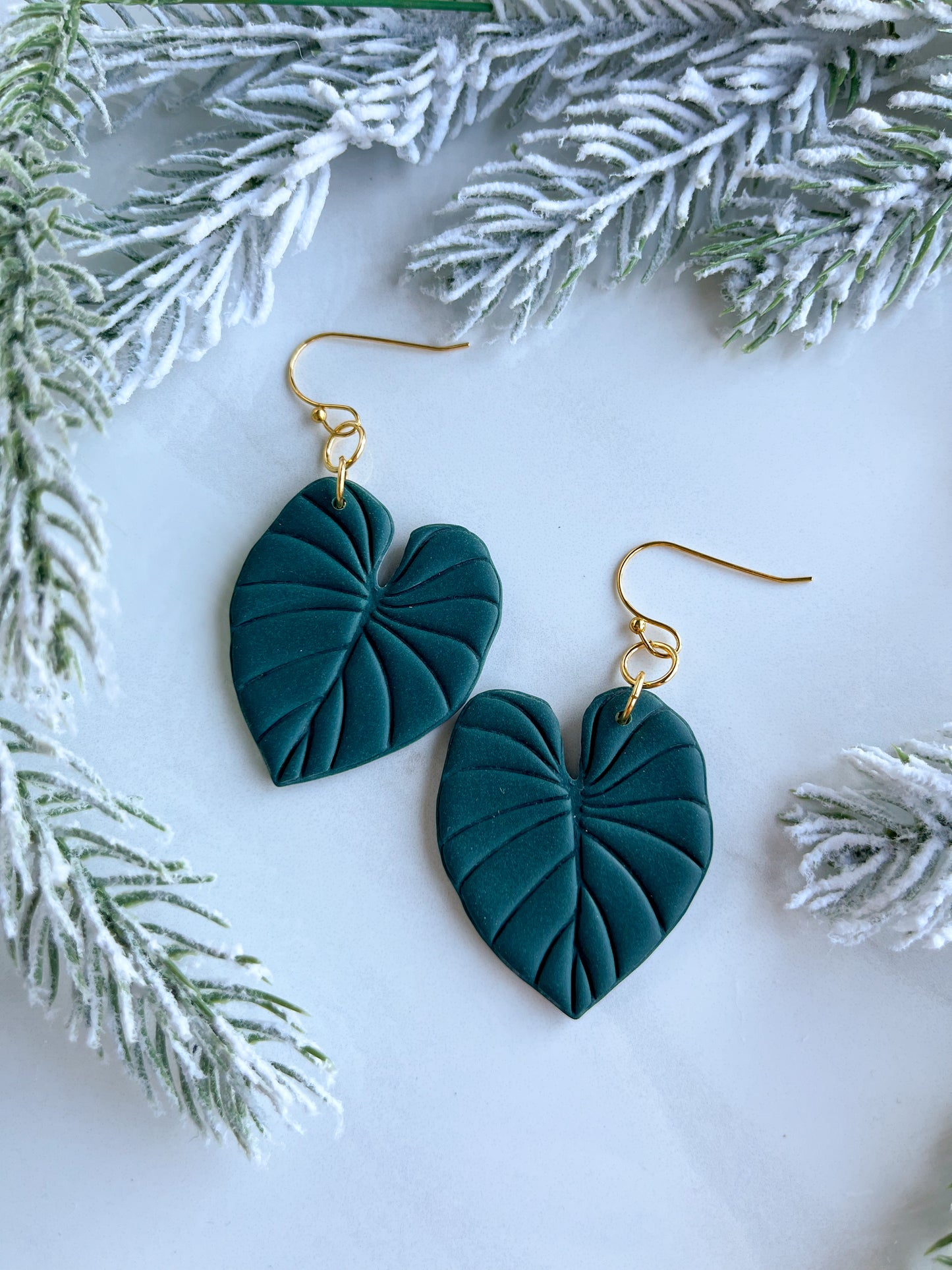 Philodendron Leaf Earrings