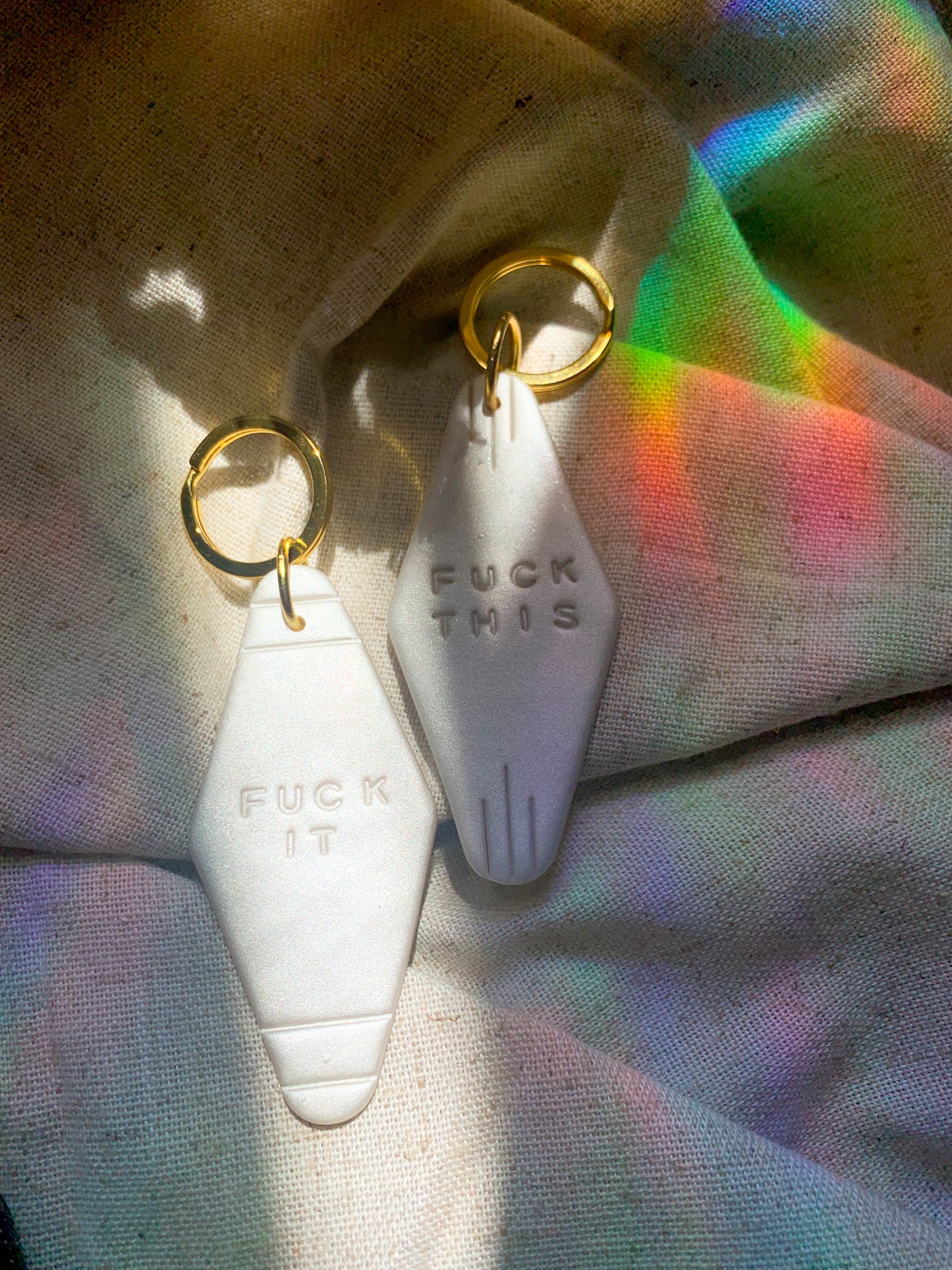 Pearly White Keychains