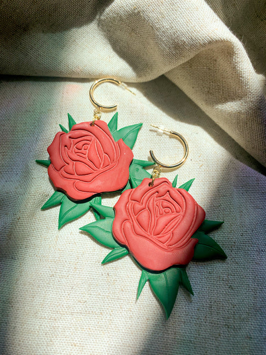Rose Tattoo Earrings