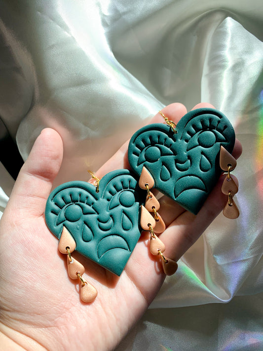 Crying Hearts Pine + Rose Gold Tears