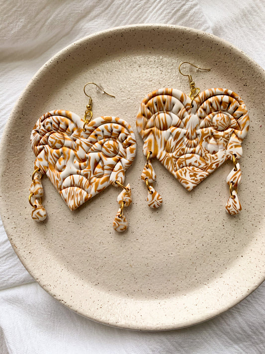 Crying Hearts Gold Swirl