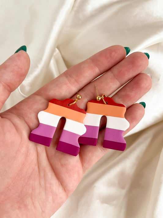 Esme Lesbian Pride Earrings