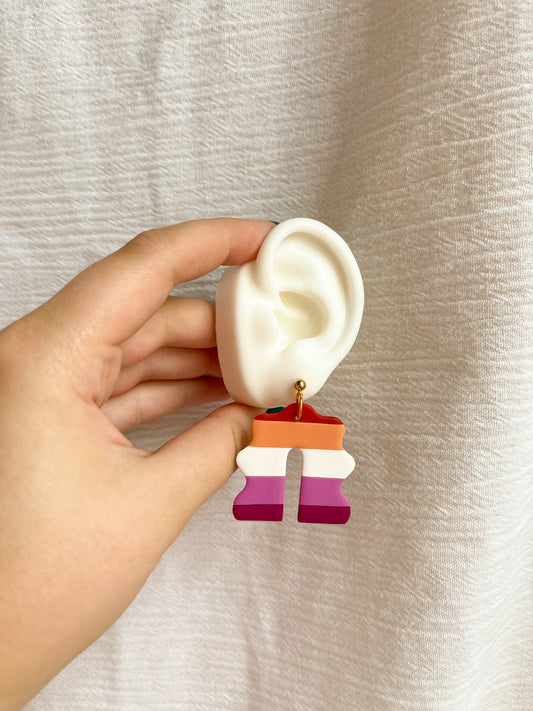 Esme Lesbian Pride Earrings