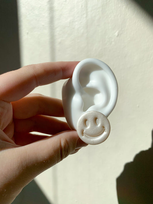 Smiley Face Pearly Studs - 3 Sizes