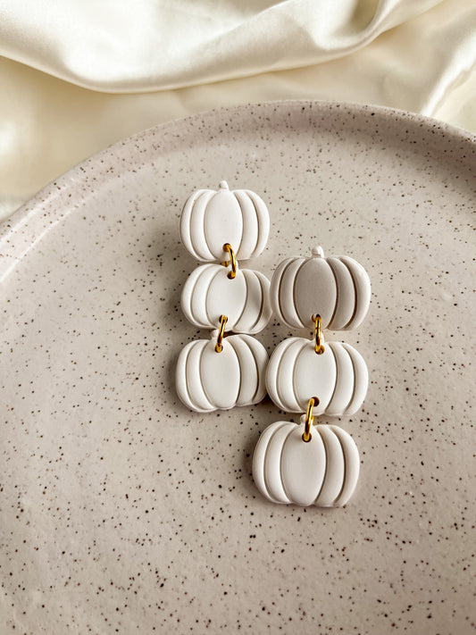 White Pumpkin Dangles