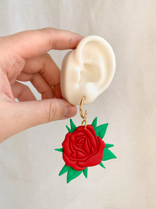 Rose Tattoo Earrings