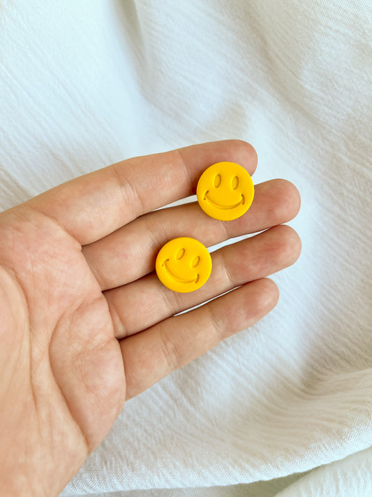 Smiley Face Studs - 3 Sizes