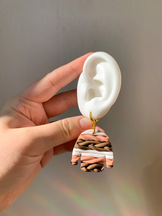 Cable Knit Sweater Earrings