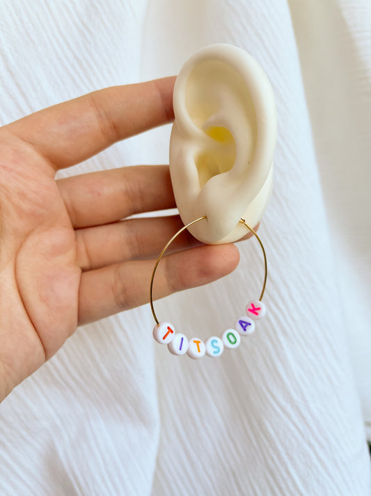 Beaded TITSOAK Hoops